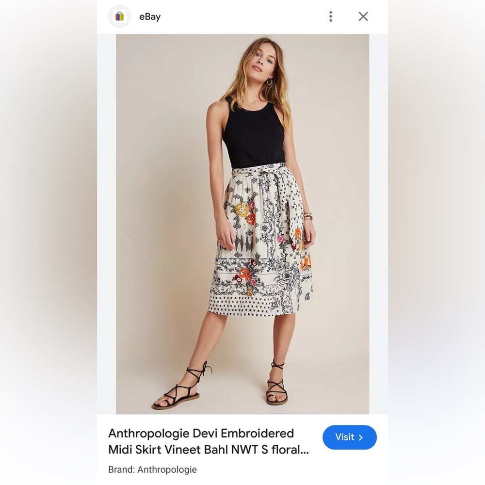 NWT Anthropologie Vineet Bahl Skirt